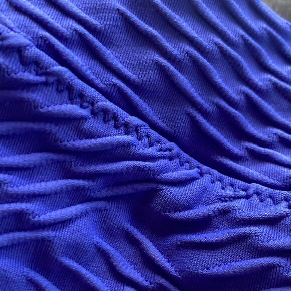 Land’s End Textured tummy control swim skirt bottom with panty purple 10 - Picture 3 of 9